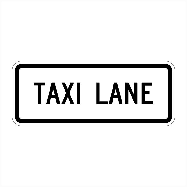 R3-5d Taxi Lane regulatory traffic sign