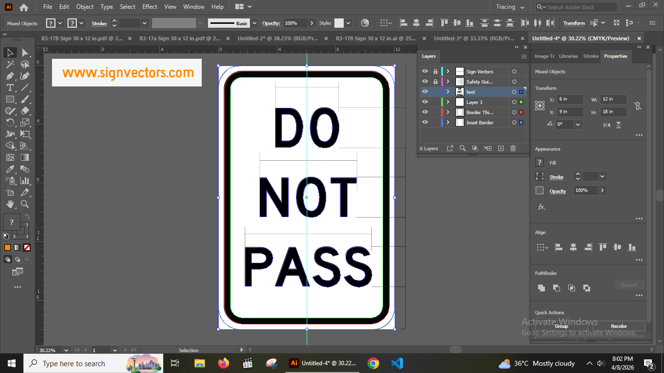 R4-1 Do Not Pass Sign MUTCD Vector Preview showing official layout