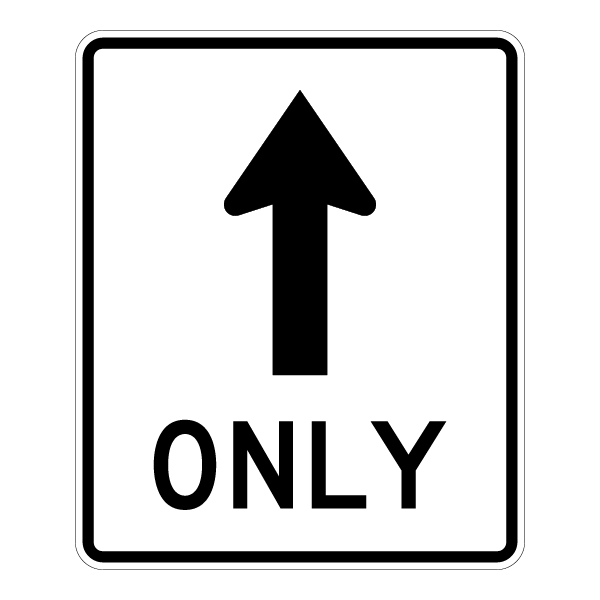 Straight Ahead Only road sign for print and digital use