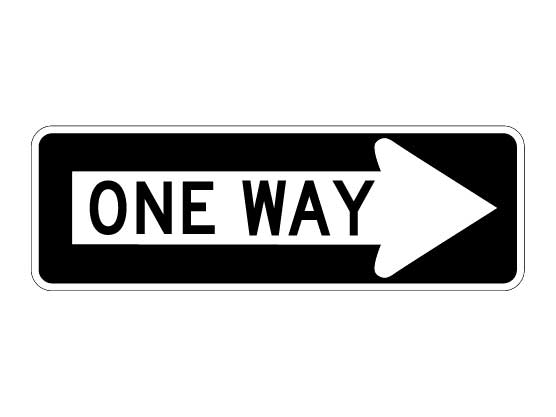 One Way Sign R6-1R