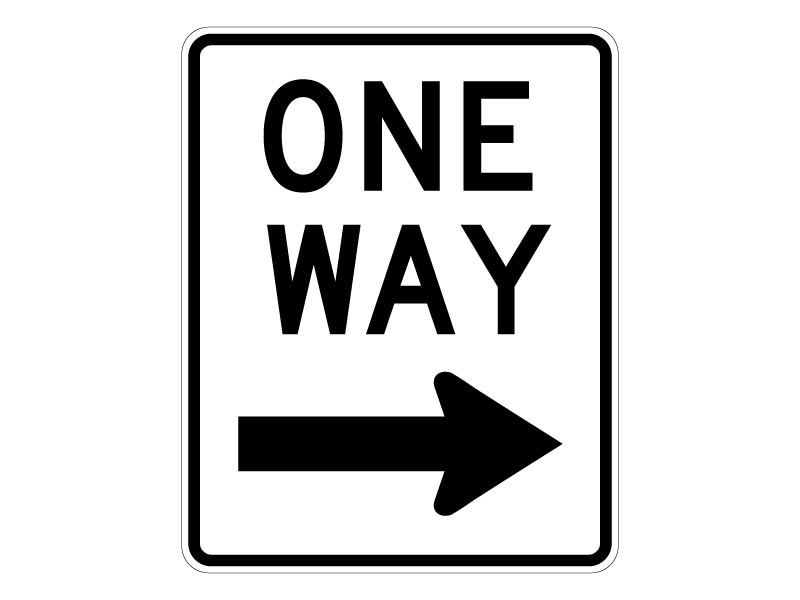 One Way Sign R6-2R