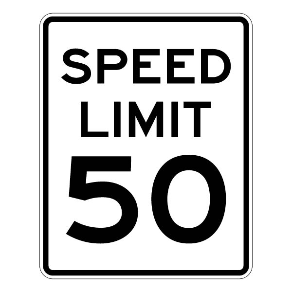 r2-1 Speed Limit 50 Sign