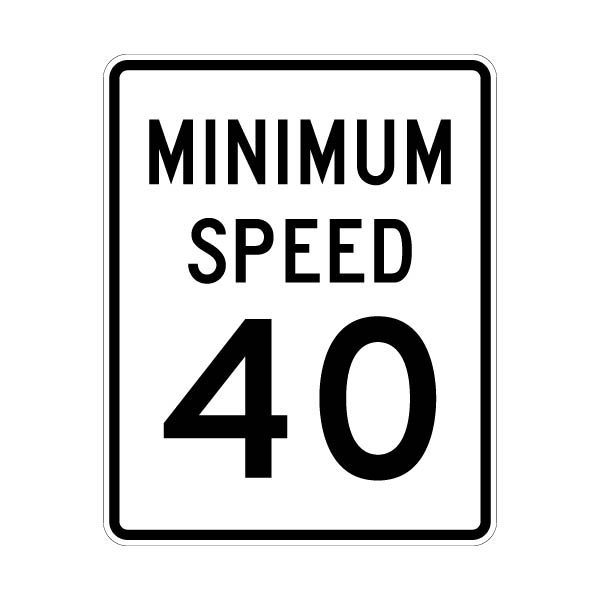 R2-4 Minimum Speed Limit 40 regulatory road sign preview
