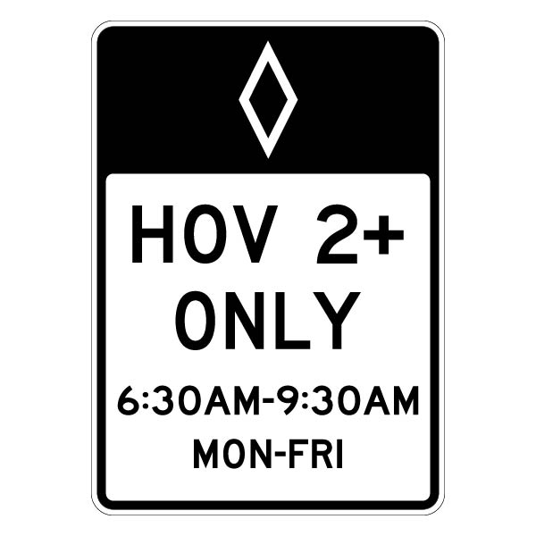 R3-11 HOV Lane Sign MUTCD regulatory traffic sign vector