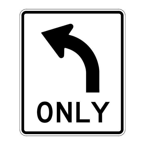 R3-5L Left Turn Only